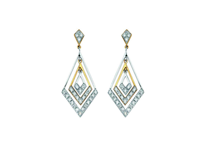 Dual Tone Plated | Chandelier Earrings